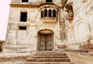 Beige Concrete Abandoned Building